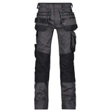 Dassy Flux stretch werkbroek holsterzakken - Antracietgrijs/Zwart