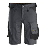 Snickers 6143 AllroundWork stretch shorts - Steelgrey/Black