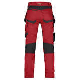 Dassy Flux stretch werkbroek holsterzakken - Rood/Zwart