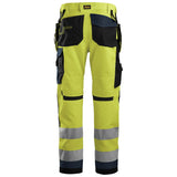 Snickers 6230 AllroundWork HighVis werkbroek+ holsterzakken - HighVisYellow/Navy