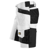 Snickers 6151 AllroundWork stretch loose fit shorts holsterzakken - White/Black