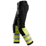 Snickers 3235 Katoenen Broek High Visibility Klasse 1 - 0466 Black/Yellow