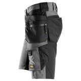 Snickers 6175 AllroundWork 4-Way stretch shorts holsterzakken - Steelgrey/Black