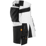 Snickers 6151 AllroundWork stretch loose fit shorts holsterzakken - White/Black