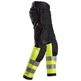 Snickers 6233 AllroundWork HighVis werkbroek+ holsterzakken - Black/HighVisYellow