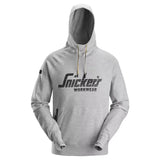 Snickers 2894 Logo Hoodie - Grey Melange